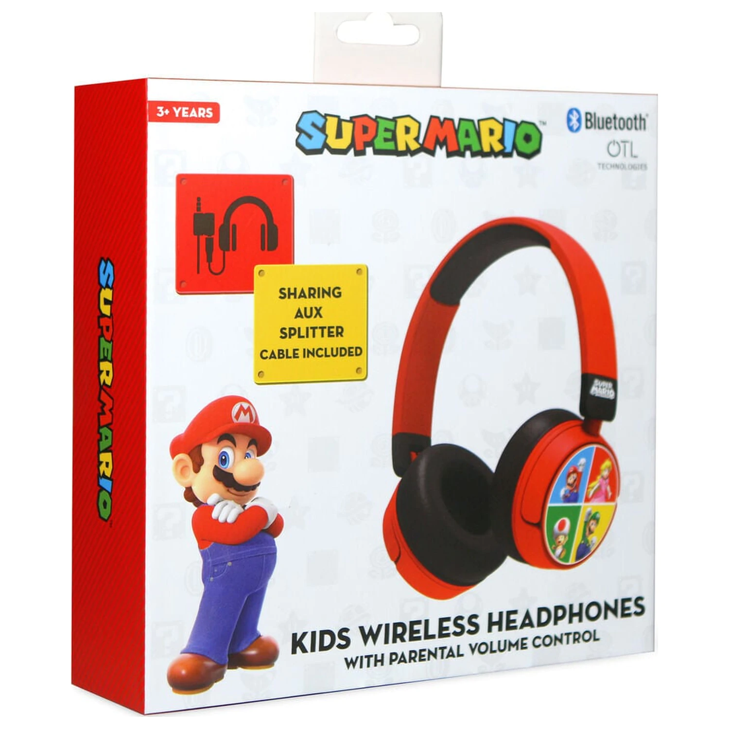 Mario Bros Super Mario and friends core headphones product photo
