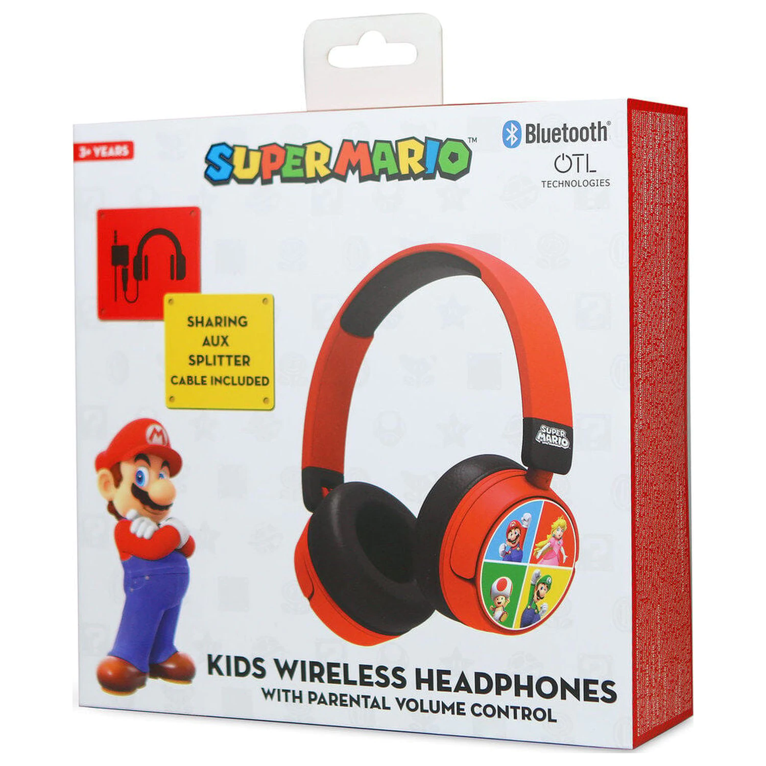 Mario Bros Super Mario and friends core headphones product photo