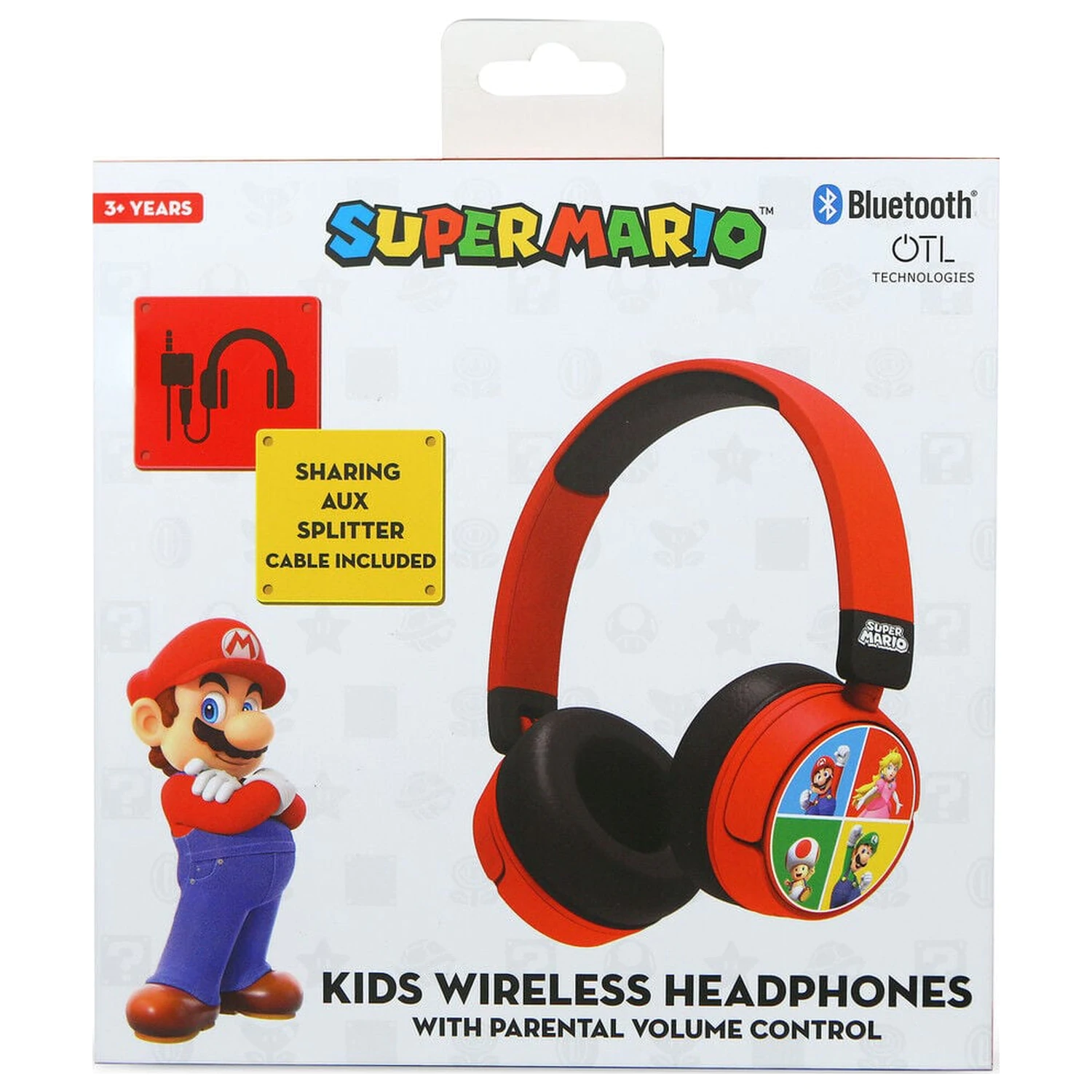 Mario Bros Super Mario and friends core headphones product photo