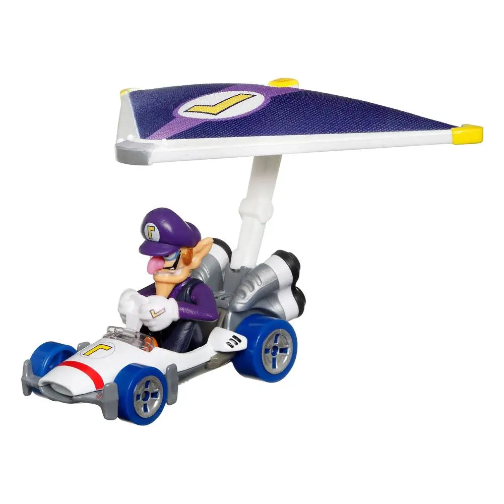 Mario Kart Hot Wheels Diecast Vehicle 3-Pack 1/64 Yoshi, Waluigi, Mario product photo