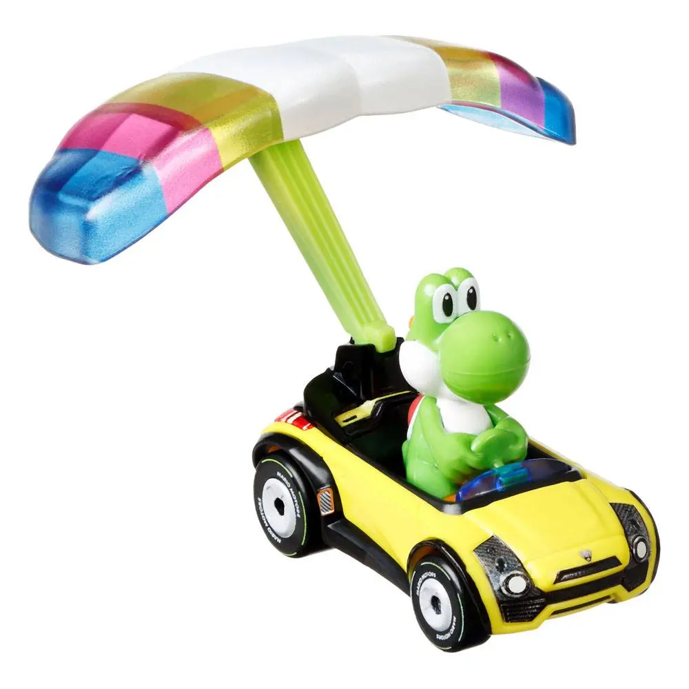 Mario Kart Hot Wheels Diecast Vehicle 3-Pack 1/64 Yoshi, Waluigi, Mario product photo
