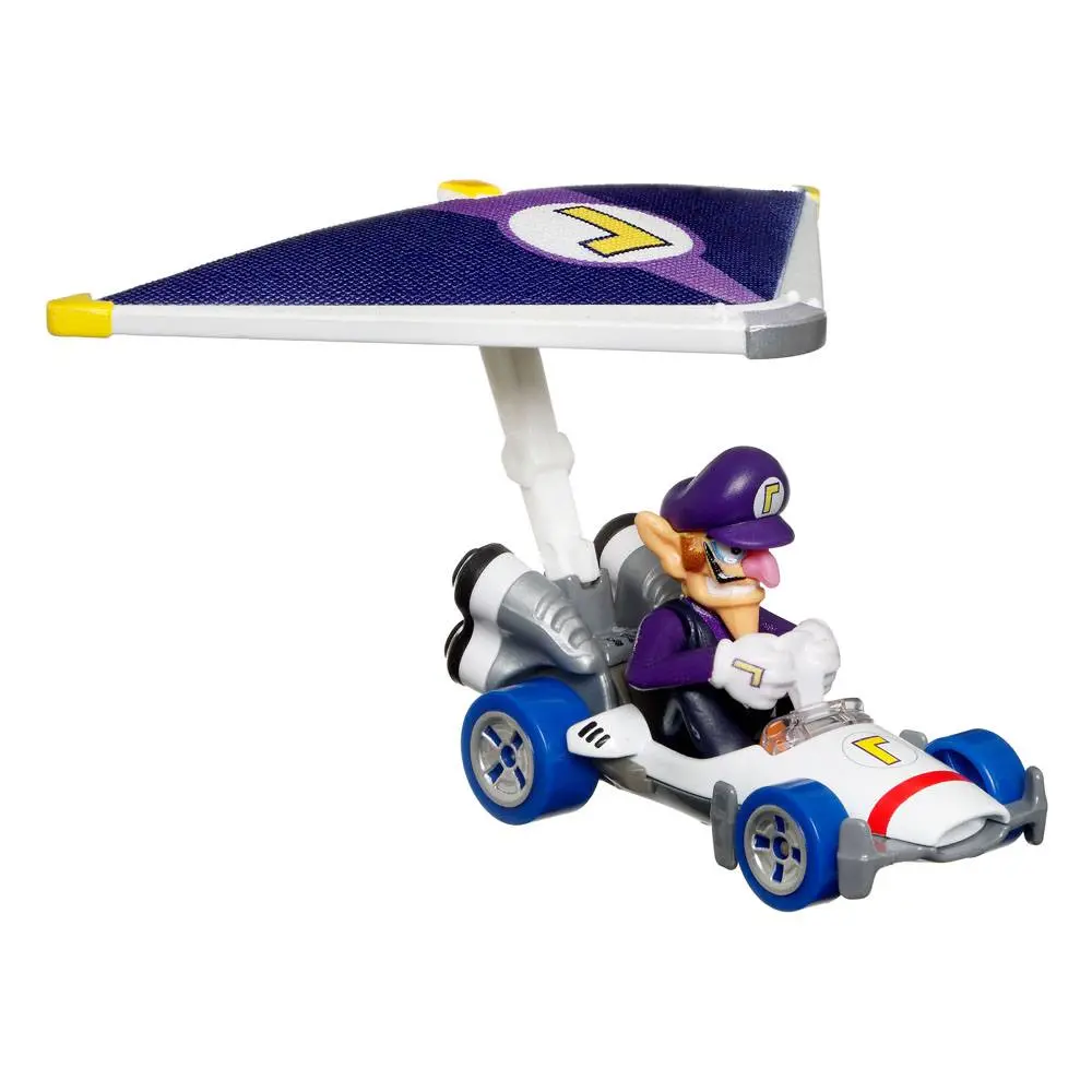 Mario Kart Hot Wheels Diecast Vehicle 3-Pack 1/64 Yoshi, Waluigi, Mario product photo
