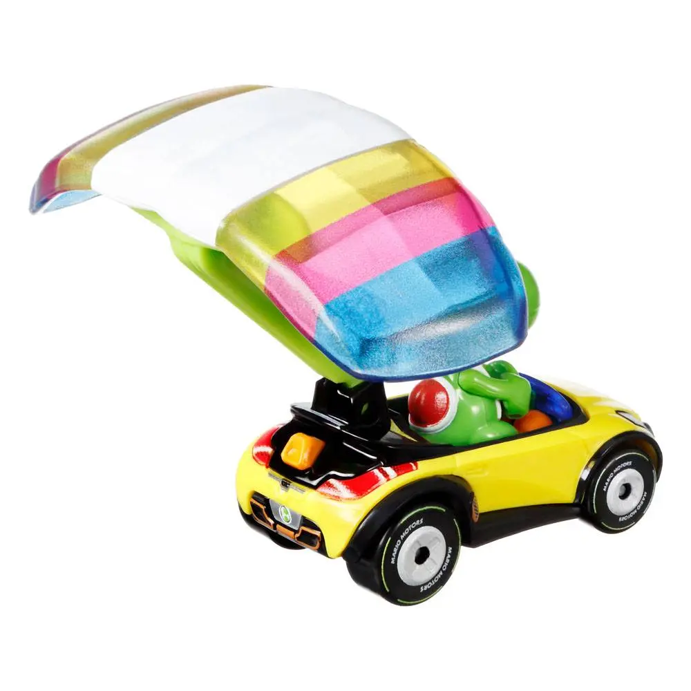 Mario Kart Hot Wheels Diecast Vehicle 3-Pack 1/64 Yoshi, Waluigi, Mario product photo