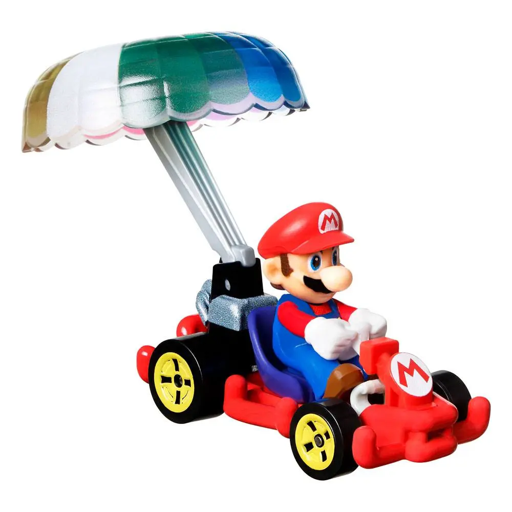 Mario Kart Hot Wheels Diecast Vehicle 3-Pack 1/64 Yoshi, Waluigi, Mario product photo