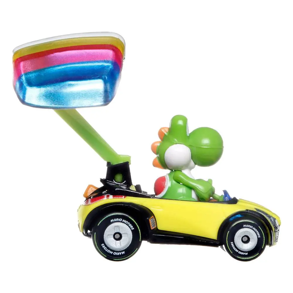 Mario Kart Hot Wheels Diecast Vehicle 3-Pack 1/64 Yoshi, Waluigi, Mario product photo
