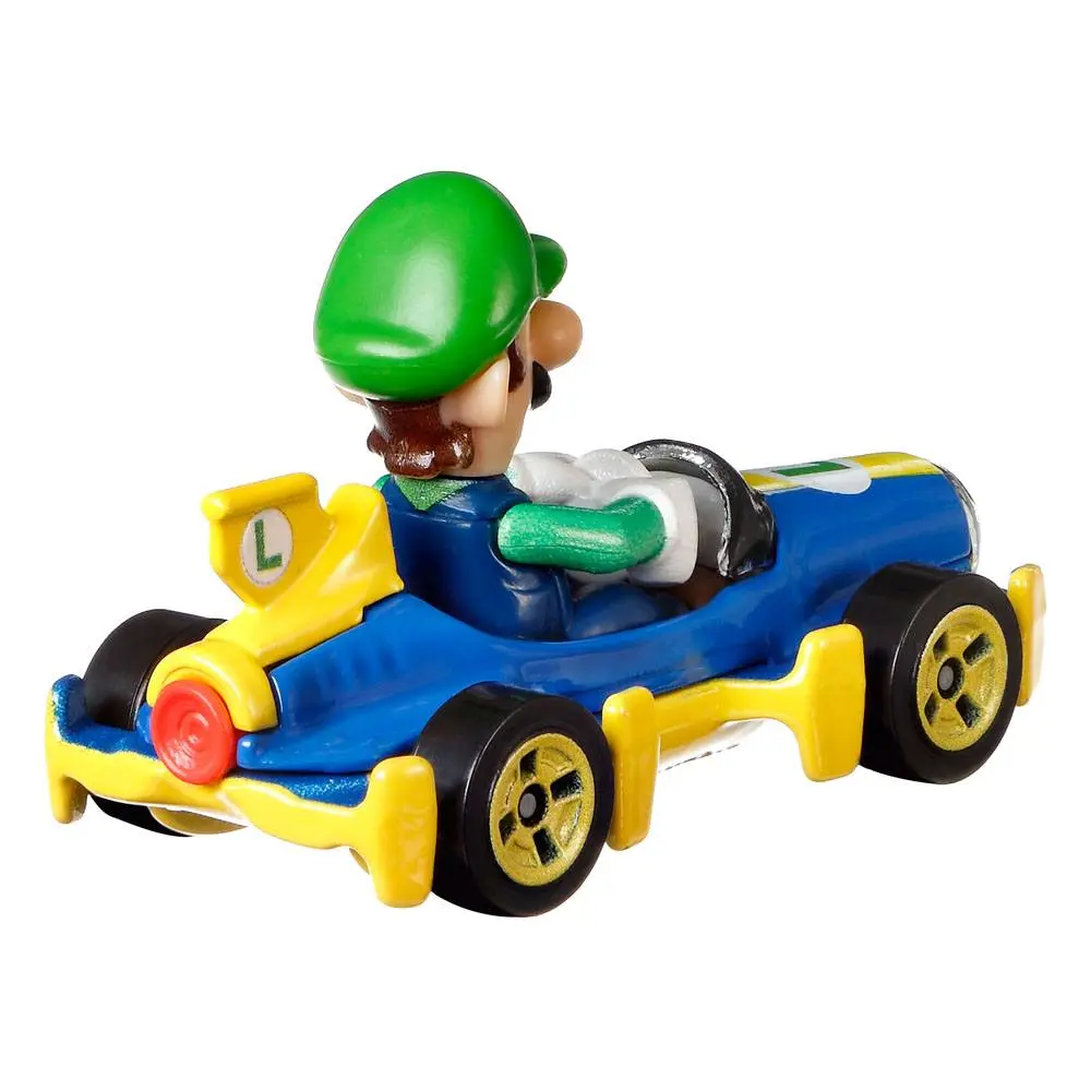 Mario Kart Hot Wheels Diecast Vehicle 1/64 Luigi (Mach 8) 8 cm product photo