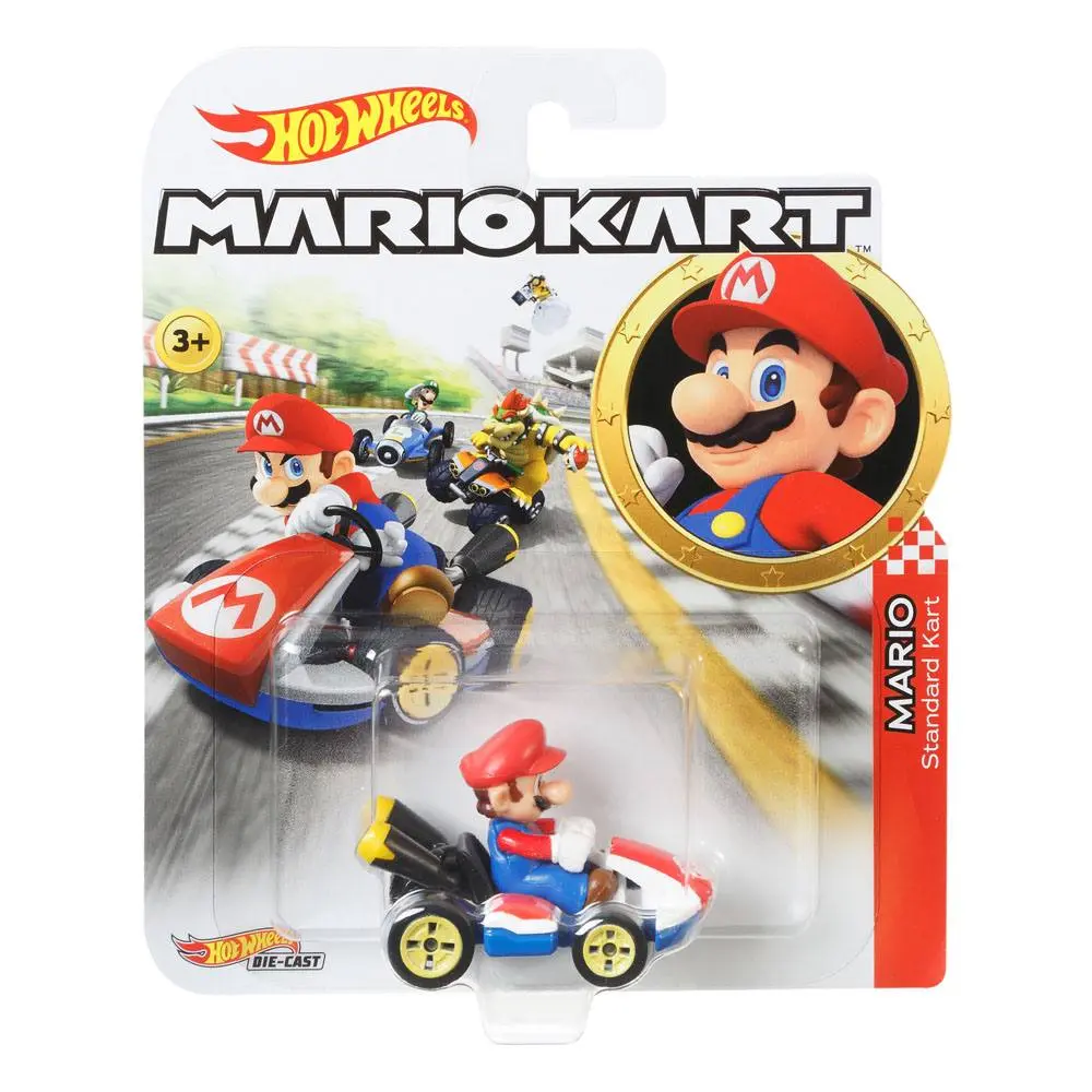 Mario Kart Hot Wheels Diecast Vehicle 1/64 Mario (Standard Kart) 8 cm product photo