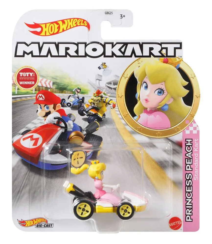 Mario Kart Hot Wheels Diecast Vehicle 1/64 Princess Peach (Standard Kart) 8 cm product photo