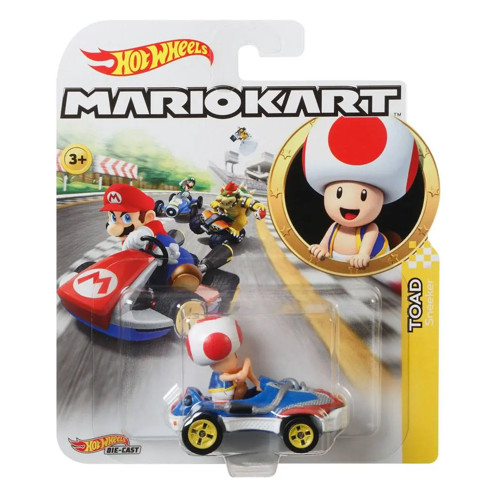 Mario Kart Hot Wheels Diecast Vehicle 1/64 Toad (Sneeker) 8 cm product photo