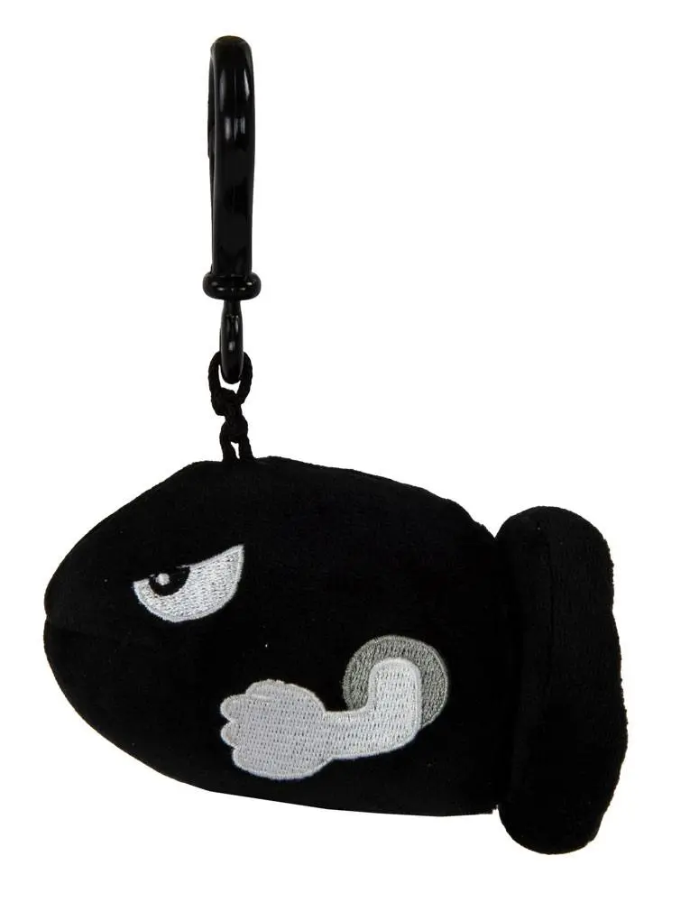 Mario Kart Mocchi-Mocchi Clip On Plush Hanger Bullet Bill 10 cm product photo