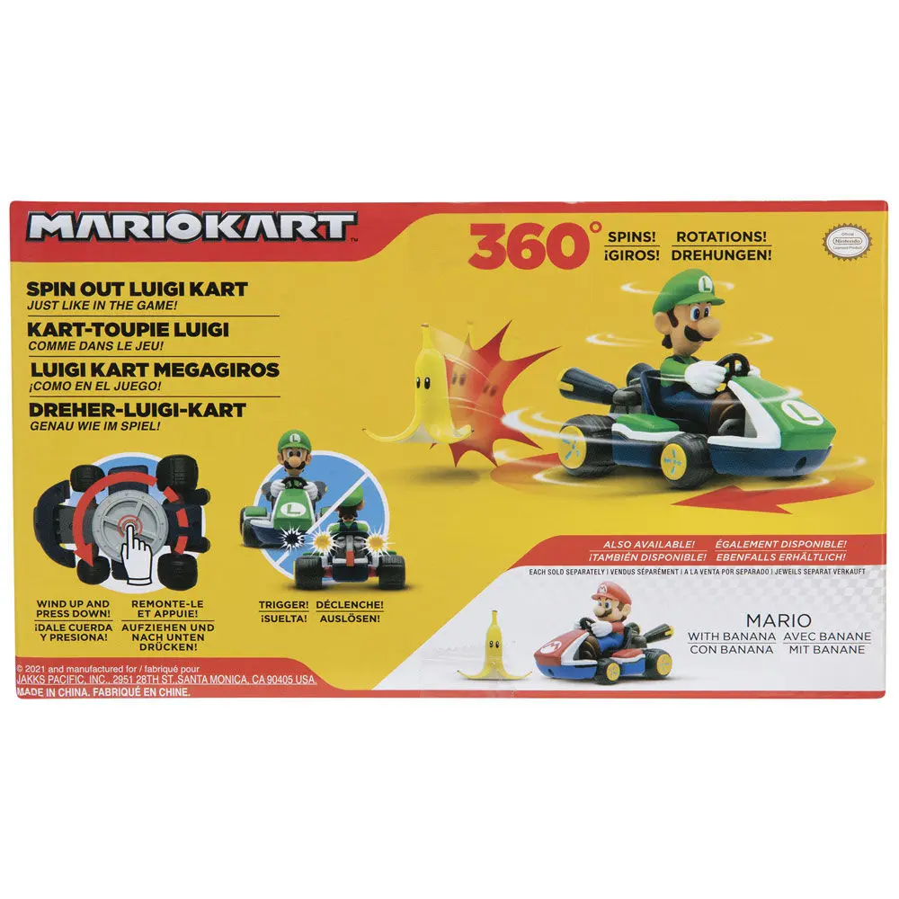 Mario Kart spinout Luigi Kart figure 6cm termékfotó