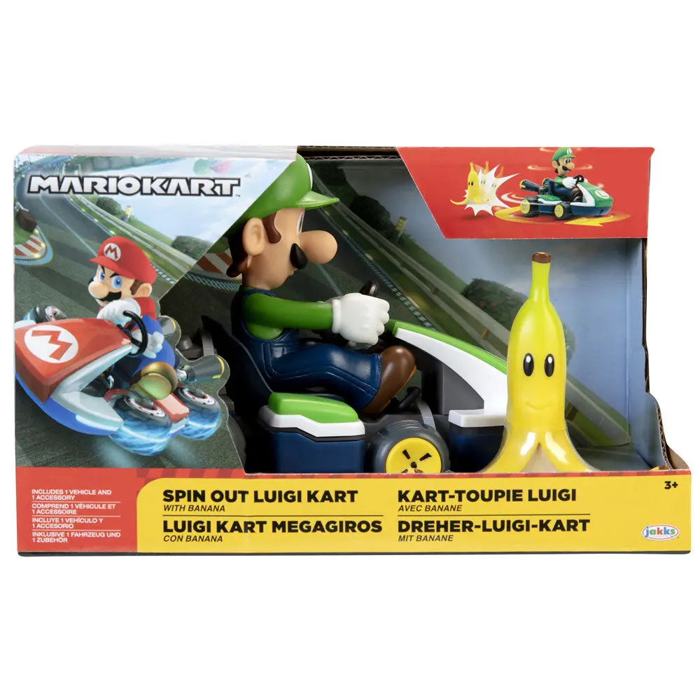 Mario Kart spinout Luigi Kart figure 6cm termékfotó