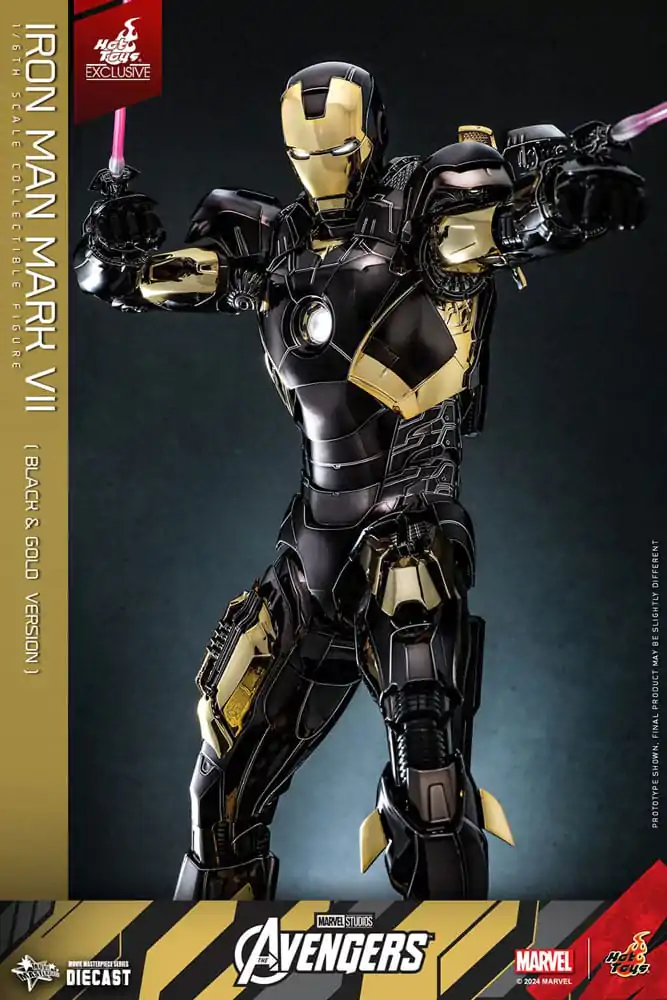 Marvel&#039;s The Avengers Diecast Movie Masterpiece Action Figure 1/6 Iron Man Mark VII (Black &amp; Gold Version) 32 cm product photo