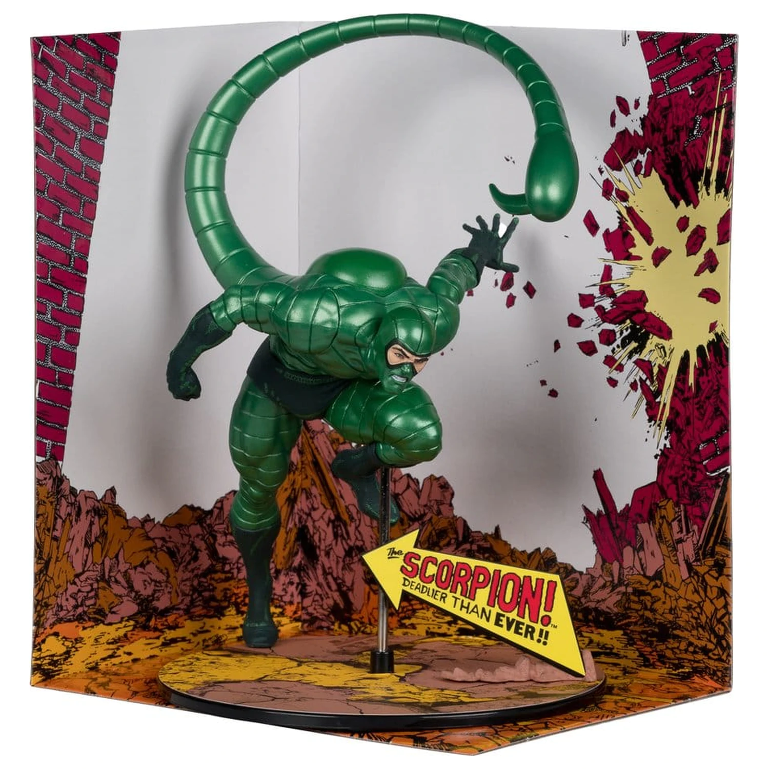Marvel PVC Statue 1/10 Scorpion (Metallic) (The Amazing Spider-Man #318) (Gold Label) 18 cm product photo
