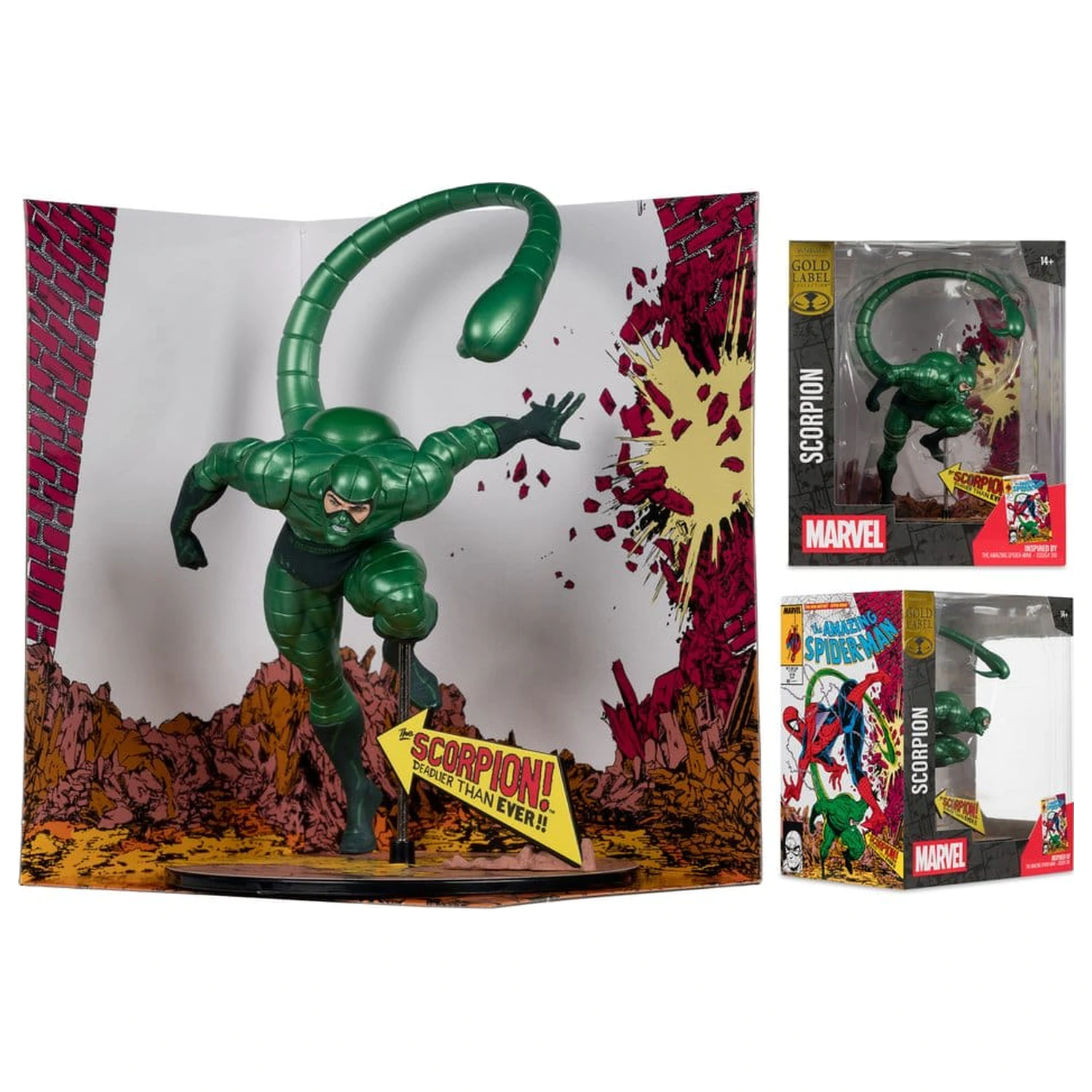 Marvel PVC Statue 1/10 Scorpion (Metallic) (The Amazing Spider-Man #318) (Gold Label) 18 cm product photo