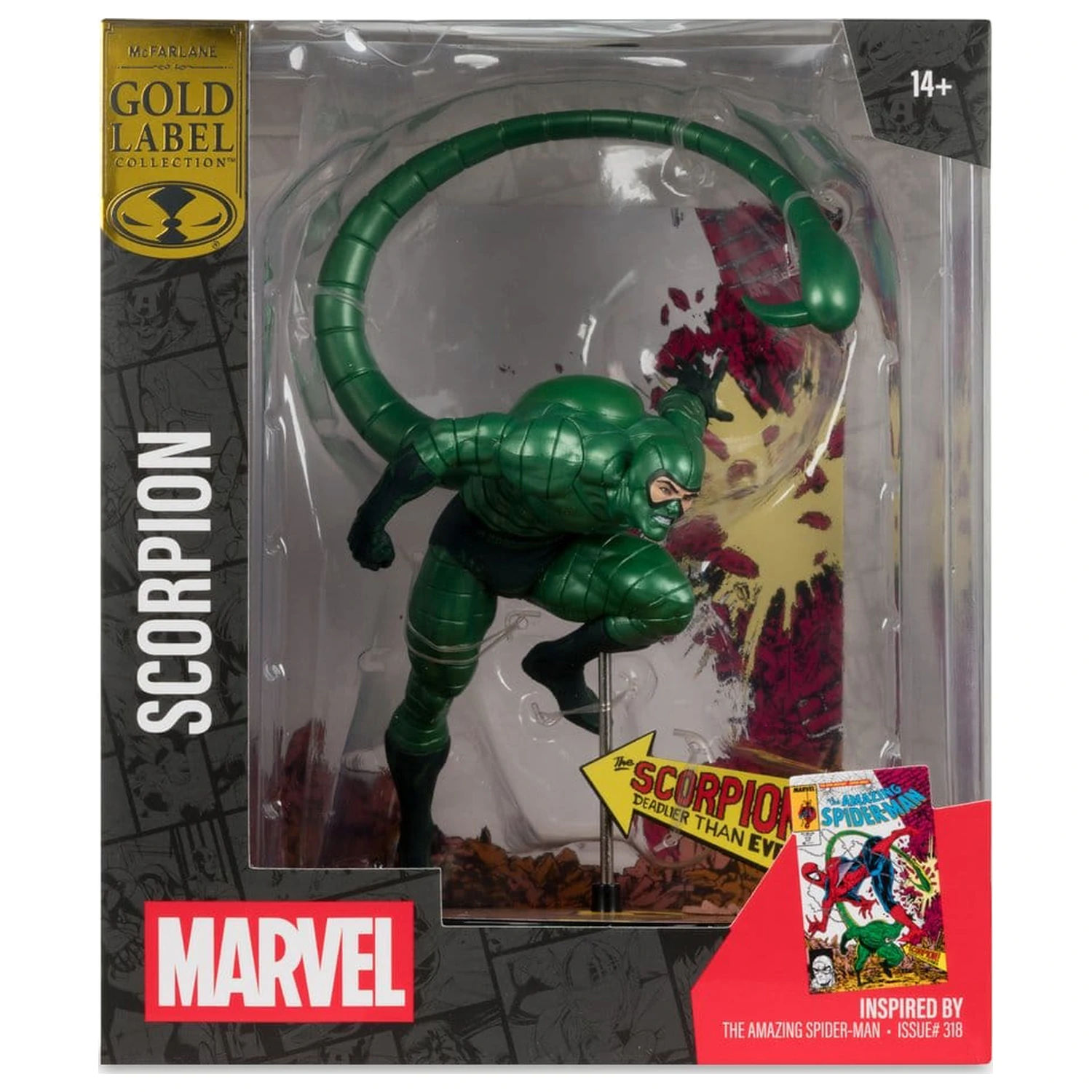 Marvel PVC Statue 1/10 Scorpion (Metallic) (The Amazing Spider-Man #318) (Gold Label) 18 cm product photo