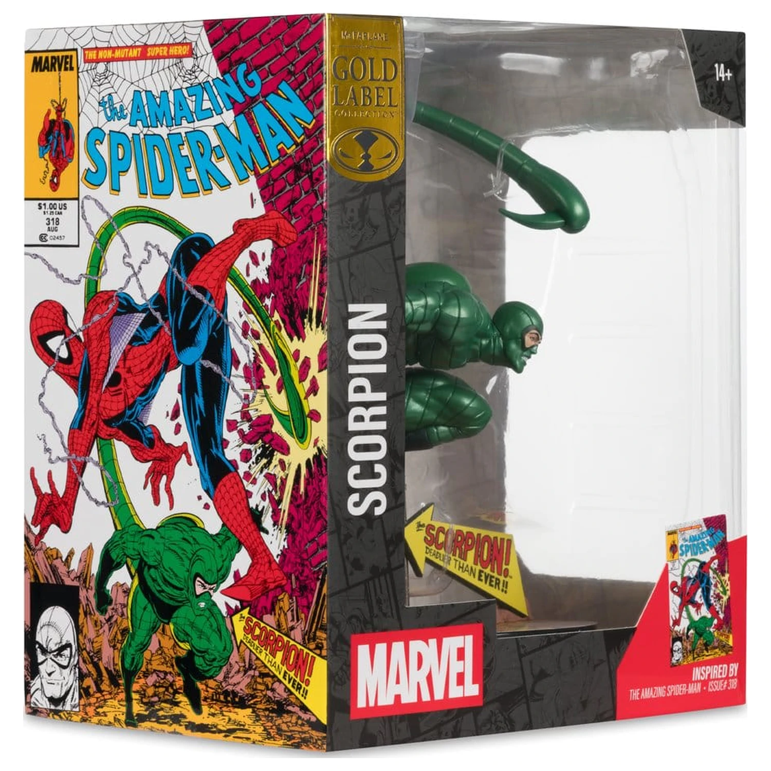 Marvel PVC Statue 1/10 Scorpion (Metallic) (The Amazing Spider-Man #318) (Gold Label) 18 cm product photo