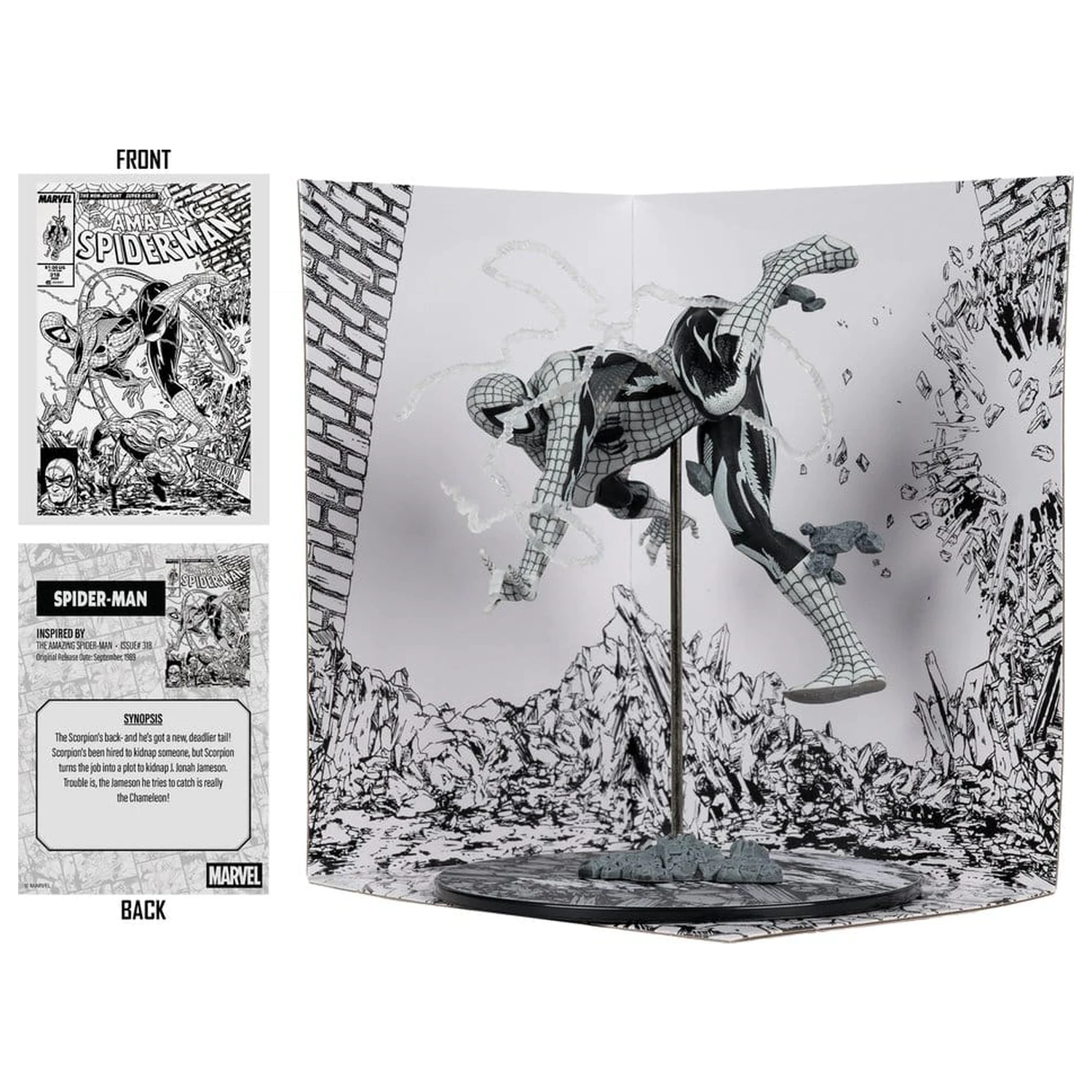 Marvel PVC Statue 1/10 Spider-Man (Line Art) (The Amazing Spider-Man #318) (Gold Label) 17 cm product photo