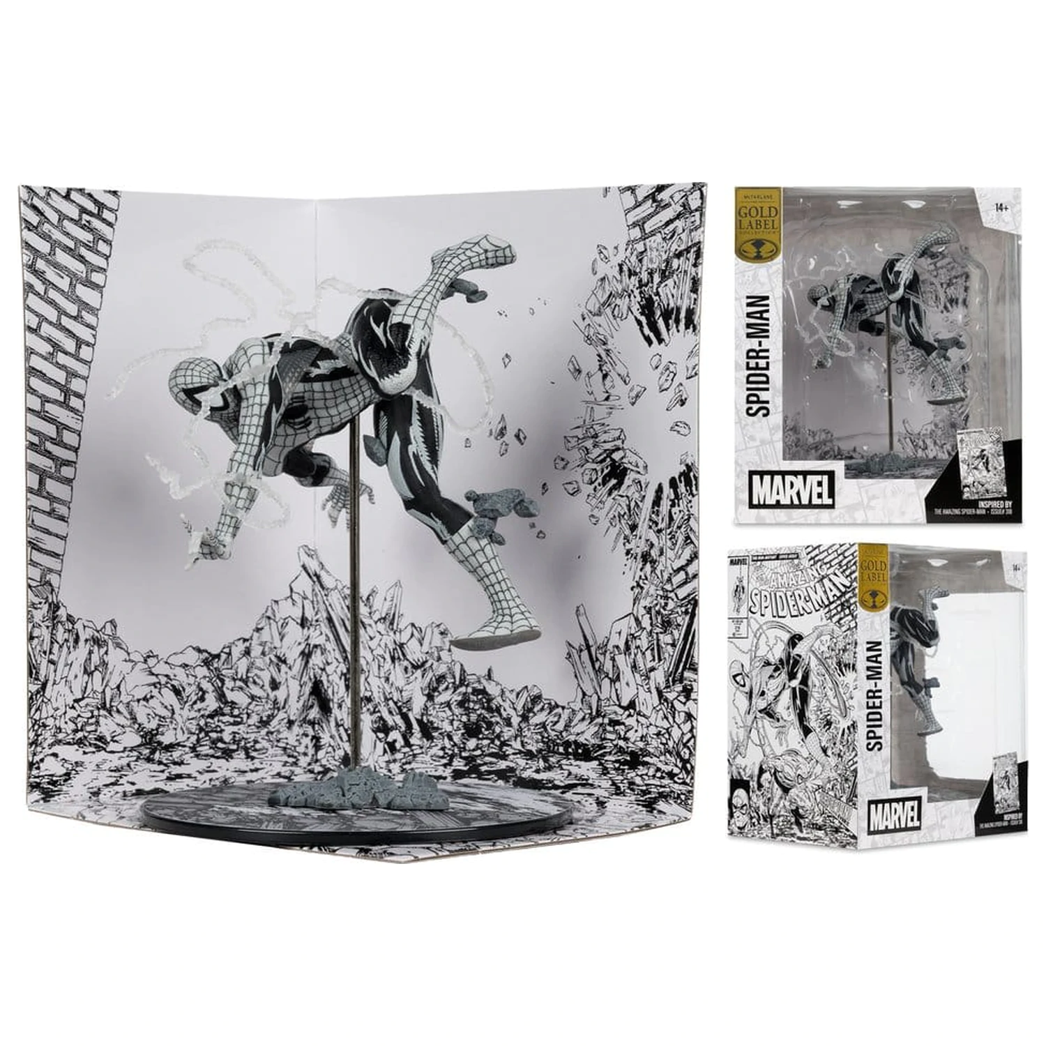 Marvel PVC Statue 1/10 Spider-Man (Line Art) (The Amazing Spider-Man #318) (Gold Label) 17 cm product photo
