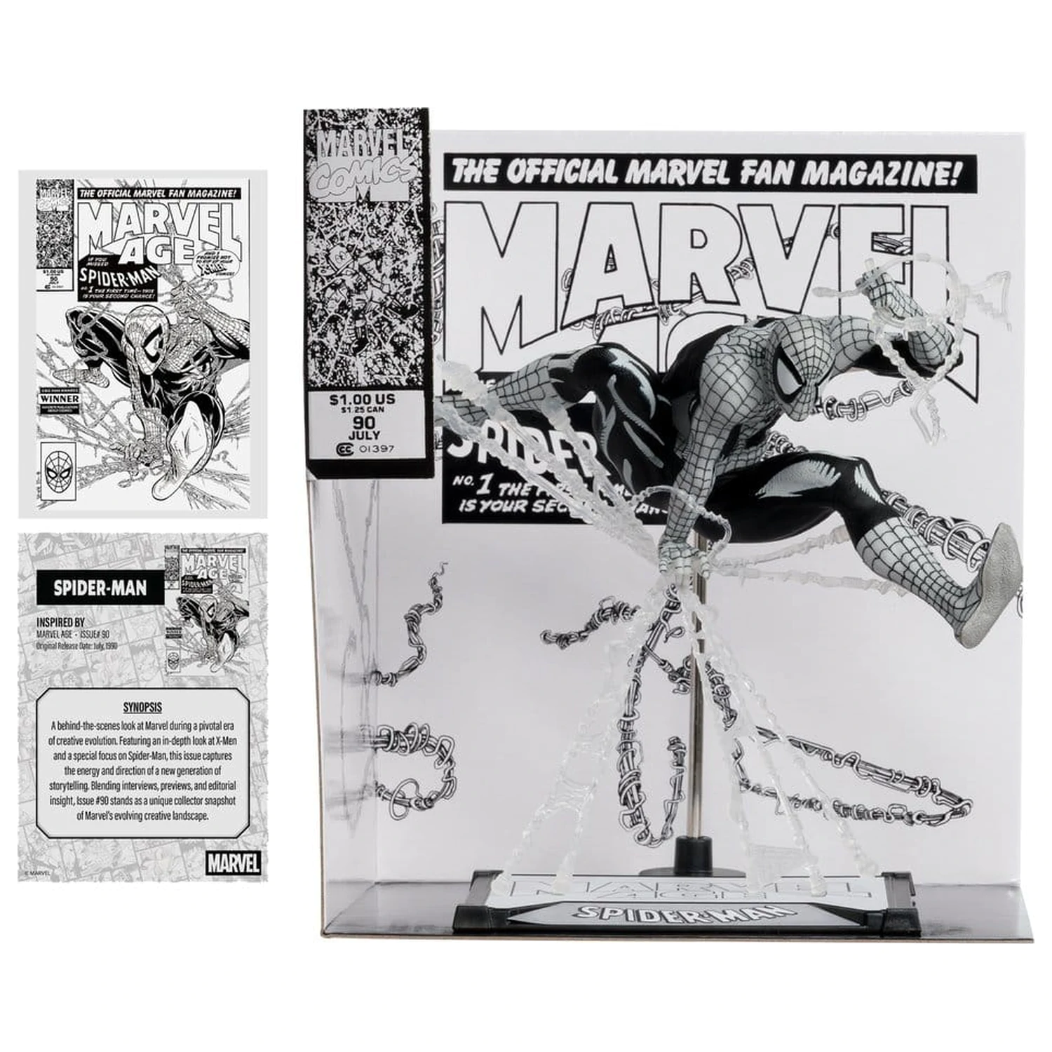 Marvel PVC Statue 1/10 Spider-Man (Marvel Age #90) (Line Art) 18 cm product photo