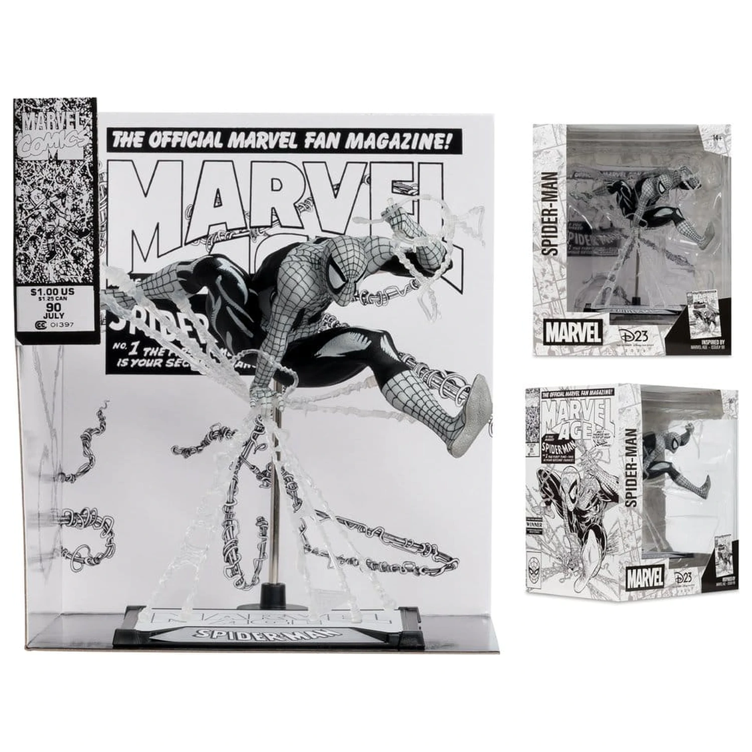 Marvel PVC Statue 1/10 Spider-Man (Marvel Age #90) (Line Art) 18 cm product photo