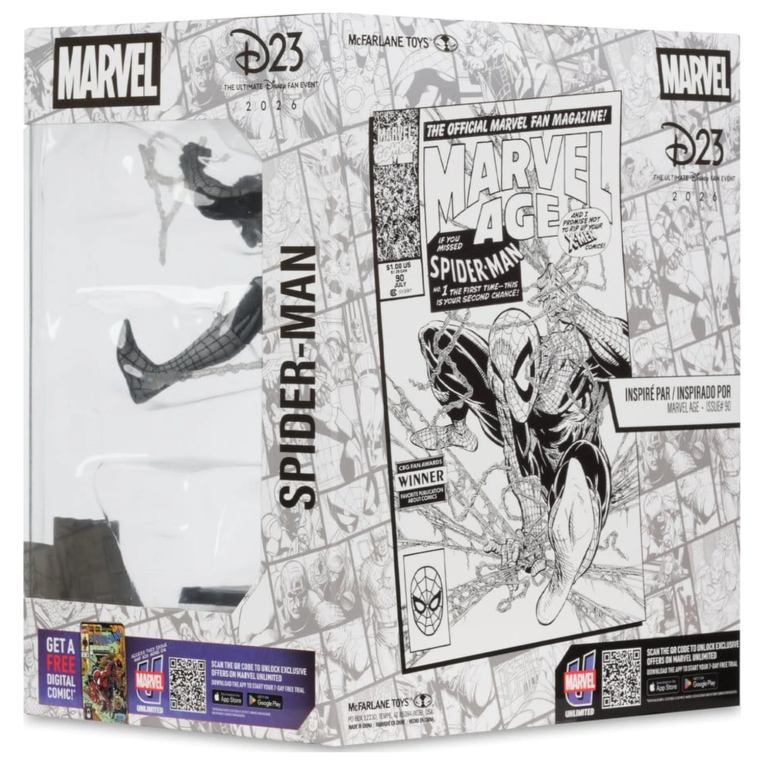 Marvel PVC Statue 1/10 Spider-Man (Marvel Age #90) (Line Art) 18 cm product photo
