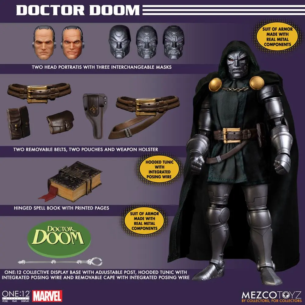 Marvel Action Figure 1/12 Doctor Doom 17 cm product photo