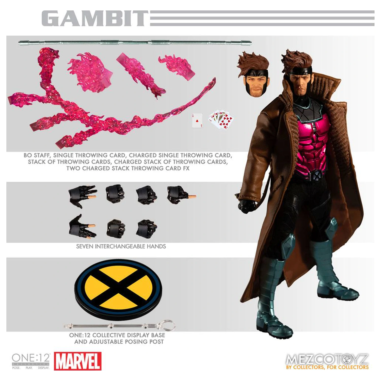 Marvel Action Figure 1/12 Gambit 17 cm product photo