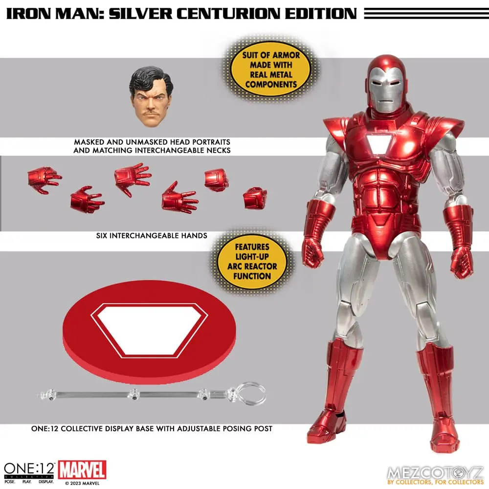 Marvel Action Figure 1/12 Iron Man (Silver Centurion Edition) 16 cm termékfotó