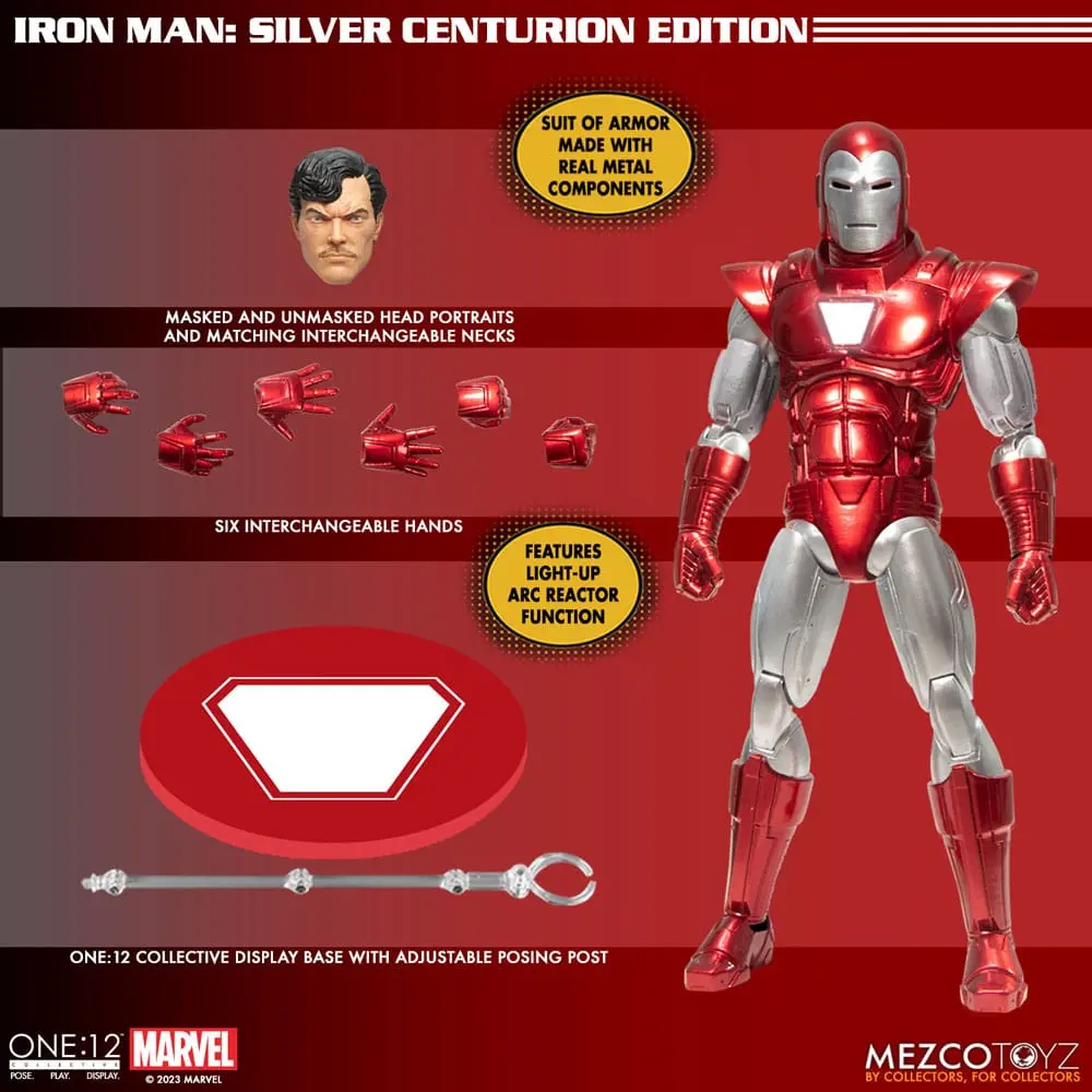 Marvel Action Figure 1/12 Iron Man (Silver Centurion Edition) 16 cm termékfotó