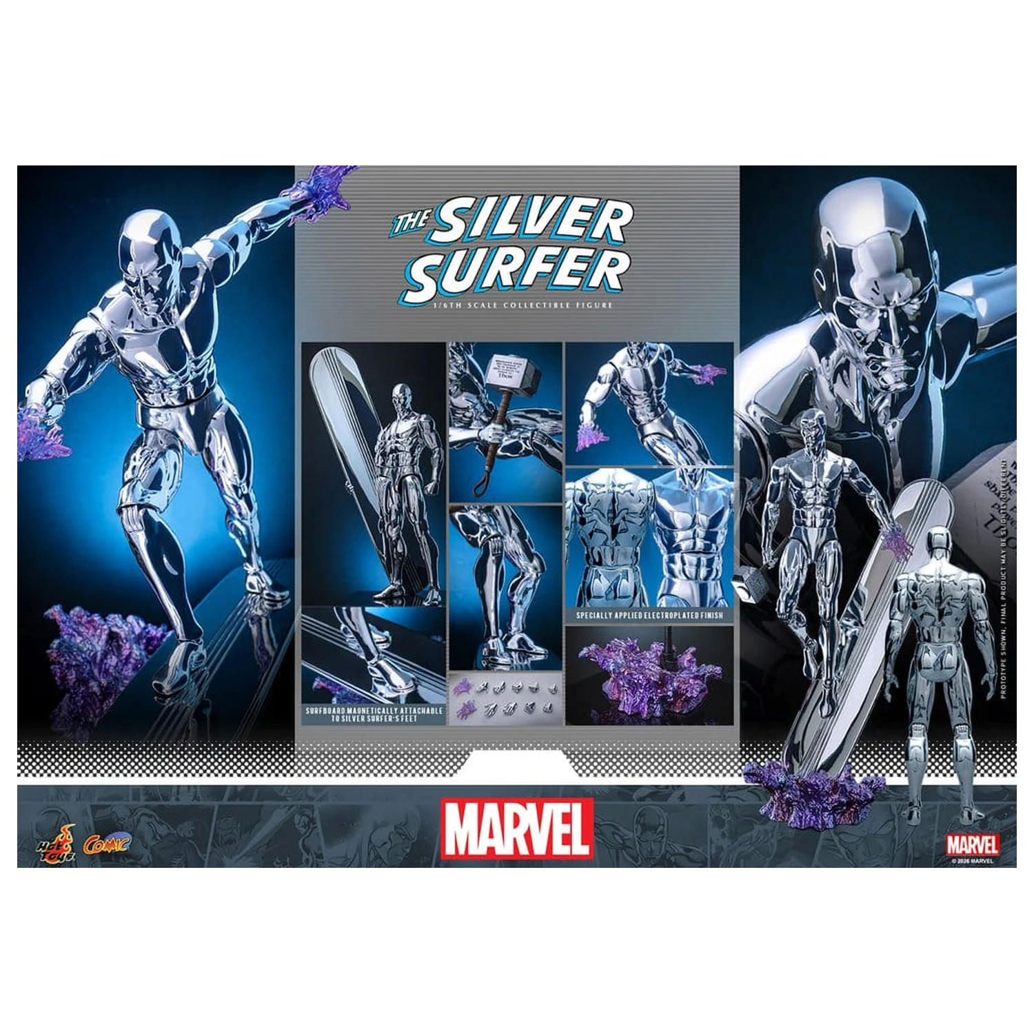 Marvel Action Figure 1/6 Silver Surfer 32 cm product photo