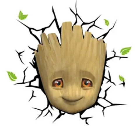 Marvel 3D LED Light Baby Groot Face 3D termékfotó