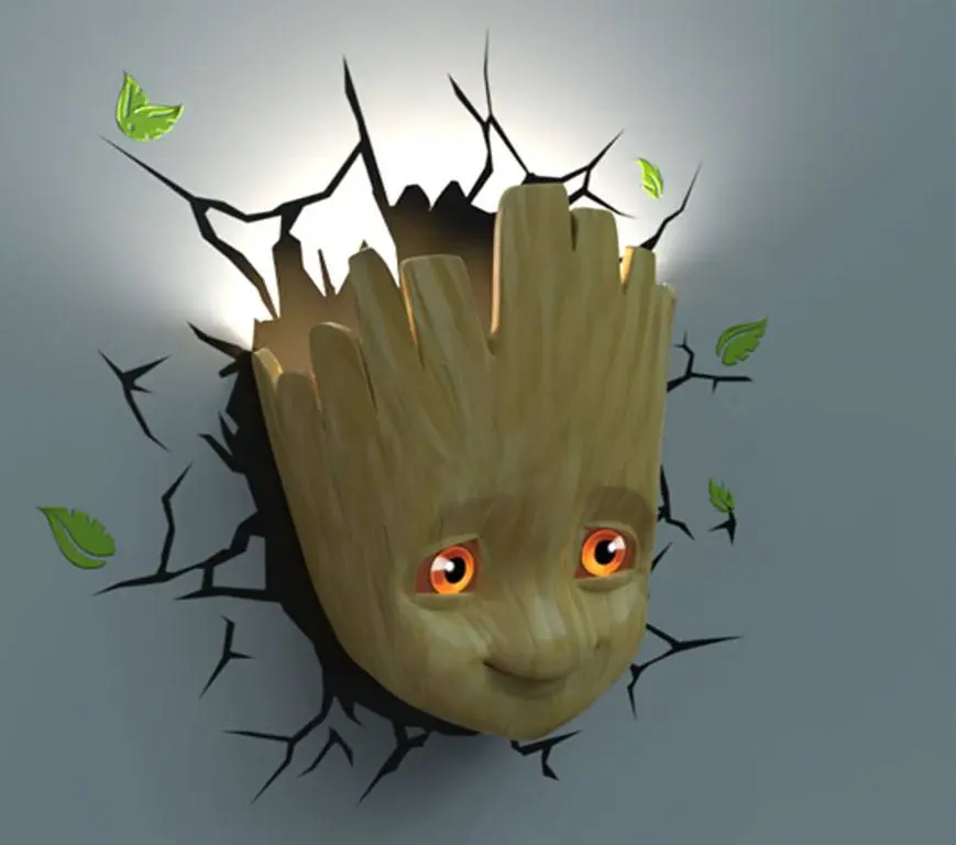 Marvel 3D LED Light Baby Groot Face 3D termékfotó