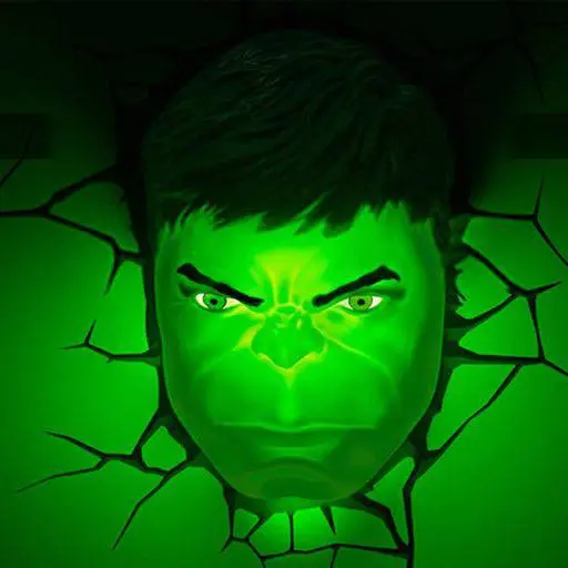 Marvel 3D LED Light Hulk Face 3D product photo