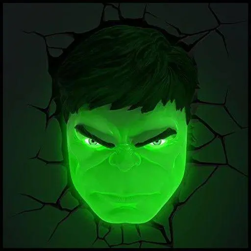 Marvel 3D LED Light Hulk Face 3D product photo