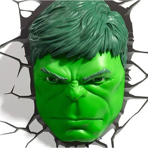 Marvel 3D LED Light Hulk Face 3D product photo