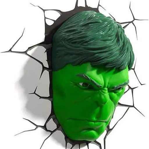 Marvel 3D LED Light Hulk Face 3D product photo