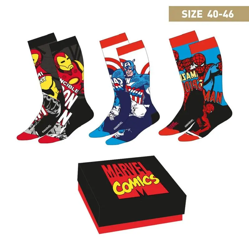 Marvel Socks 3-Pack Avengers 40-46 termékfotó