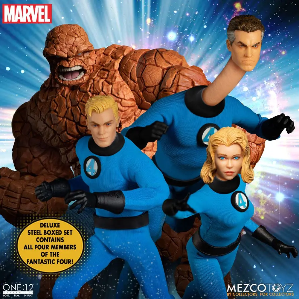 Marvel Action Figures 1/12 Fantastic Four Deluxe Steel Box Set 16 cm termékfotó