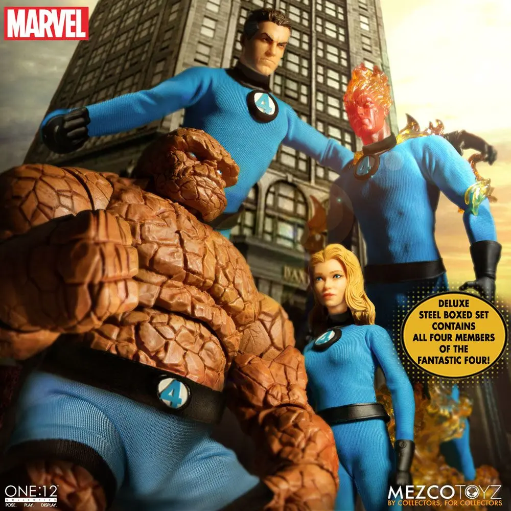 Marvel Action Figures 1/12 Fantastic Four Deluxe Steel Box Set 16 cm termékfotó