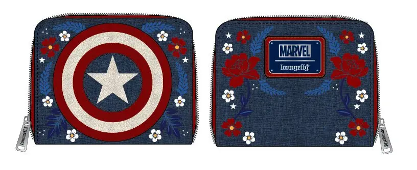 Marvel by Loungefly Wallet Captain America 80th Anniversary Floral Shield product photo