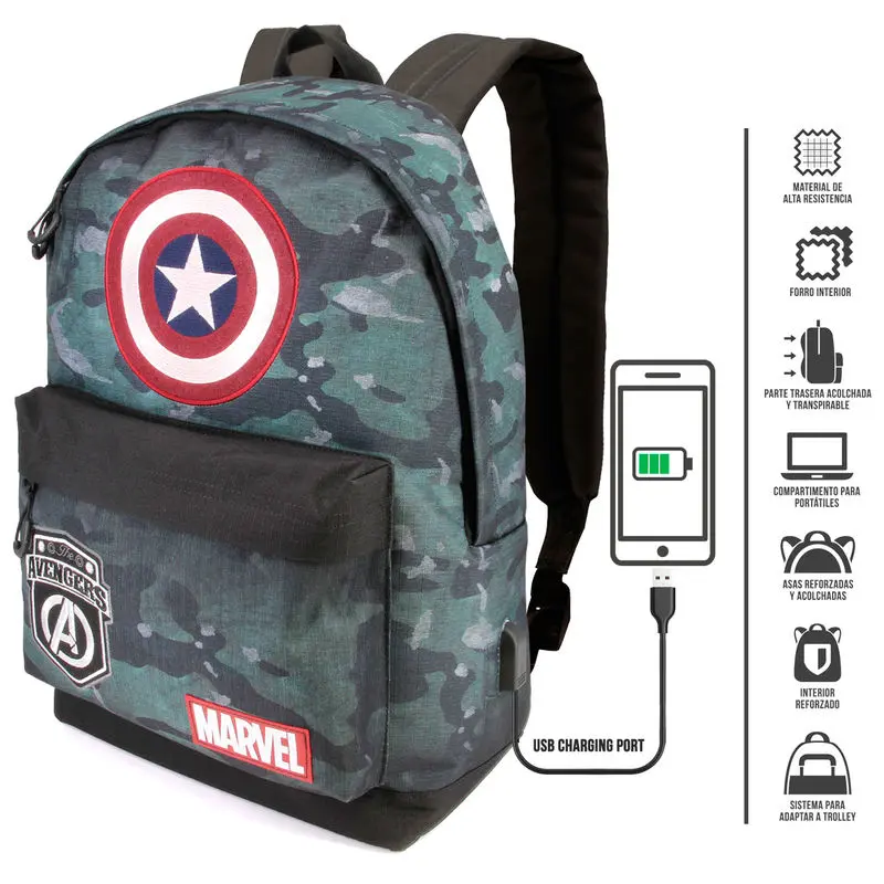 Marvel Captain America Army adaptable backpack 42cm product photo