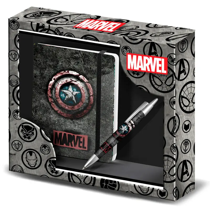 Marvel Captain America diary + pen set product photo