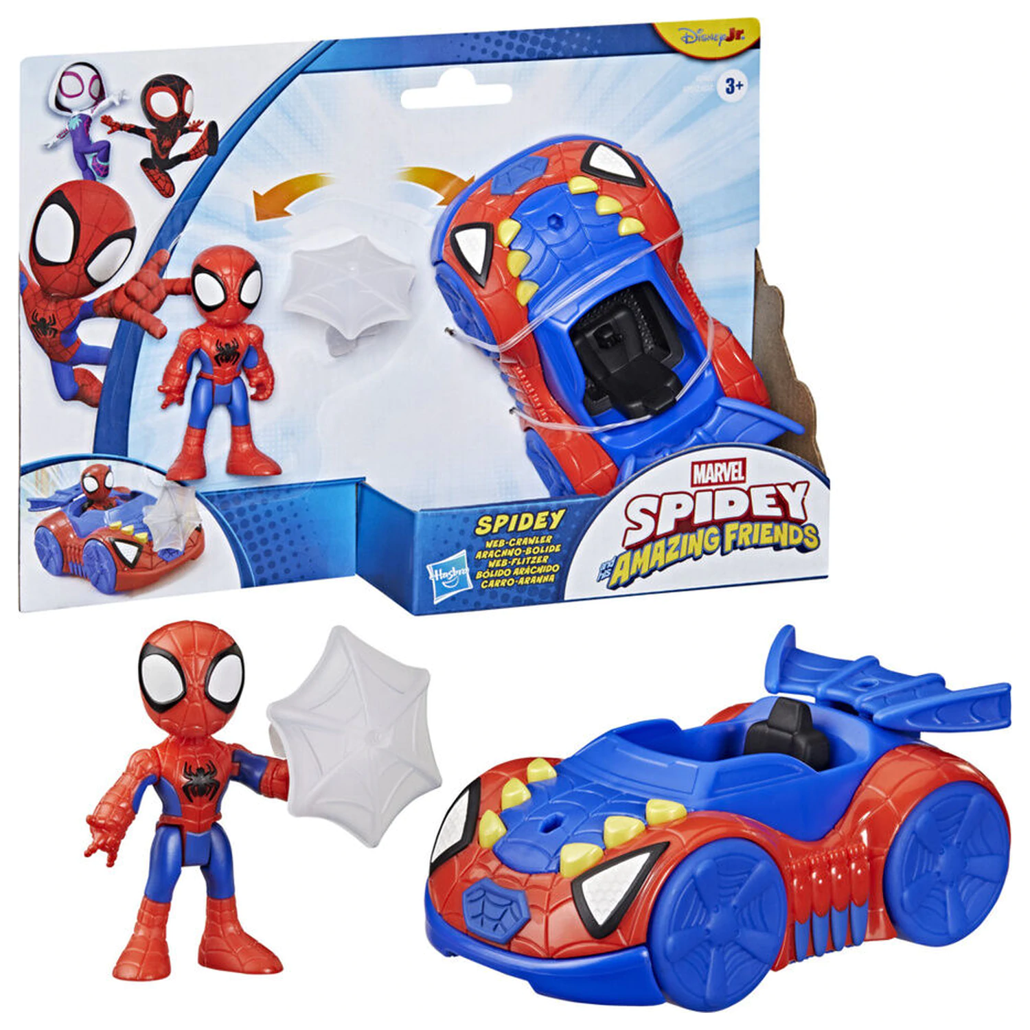 Marvel And His Awesome Friends Spidey figure and vehicle product photo