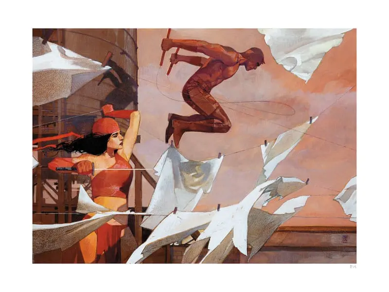 Marvel Art Print Daredevil &amp; Elektra 46 x 61 cm - unframed product photo
