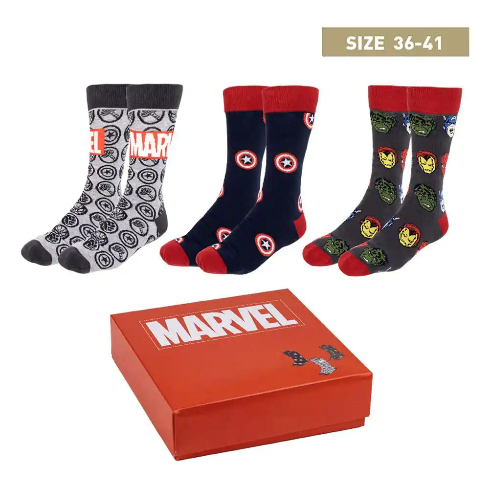 Marvel Socks 3-Pack Avengers 35-41 termékfotó