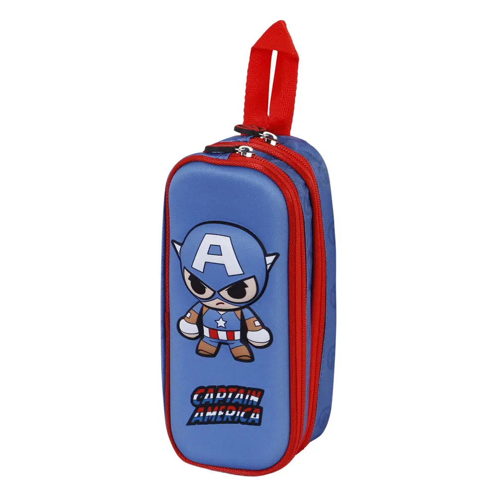 Marvel Avengers Captain America Bobblehead 3D double pencil case product photo