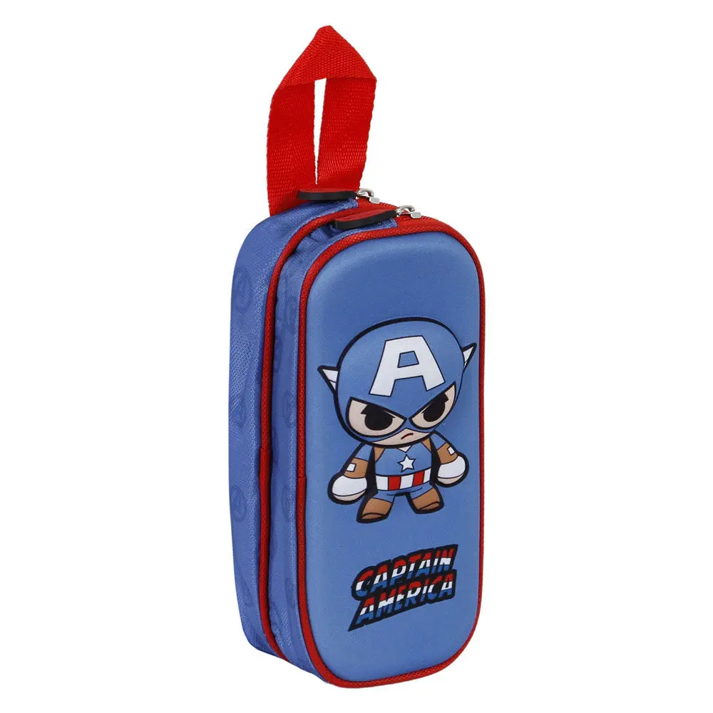 Marvel Avengers Captain America Bobblehead 3D double pencil case product photo