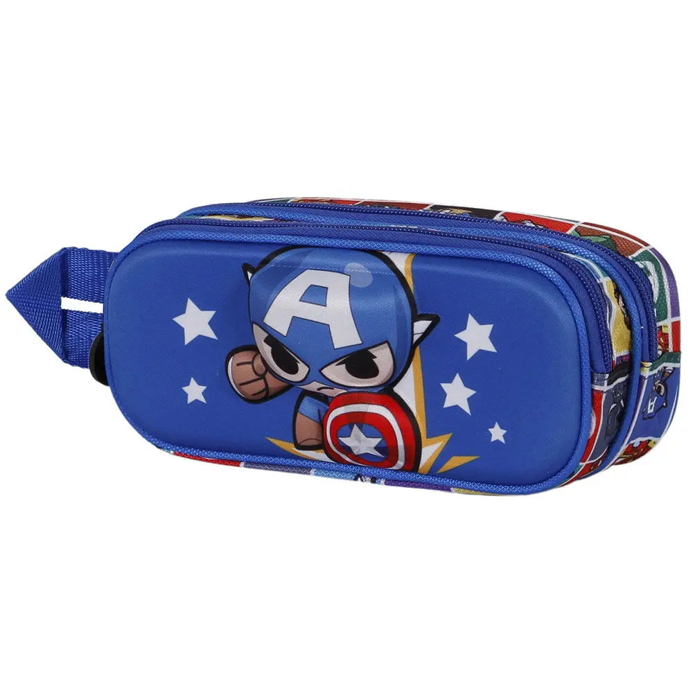 Marvel Avengers Captain America Punch 3D double pencil case product photo