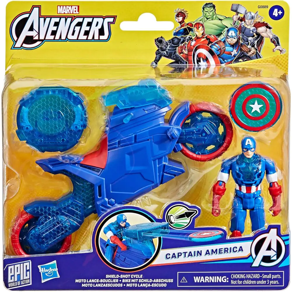 Marvel Avengers Motorbike Shield Thrower + Captain America figure product photo